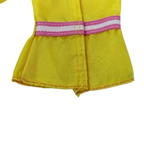 Barbie Doll Firefighter Yellow Jacket With Pink Helmet Career Doll Clothes 2014 - Picture 7 of 13